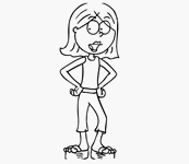 coloriage lizzie mc guire les mains sur les hanches